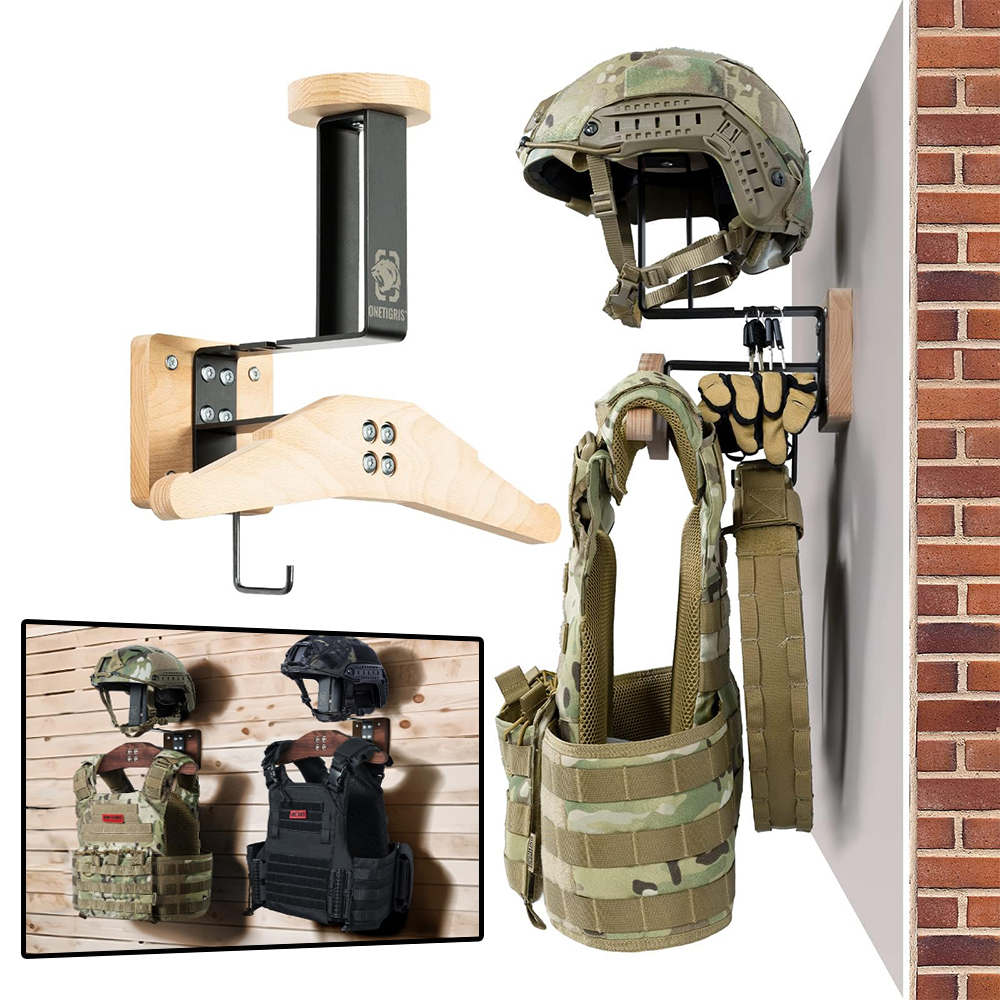 Motorcycle Gear Display Rack - Motorcycle Helmet Holder Wall Mount, Tactical