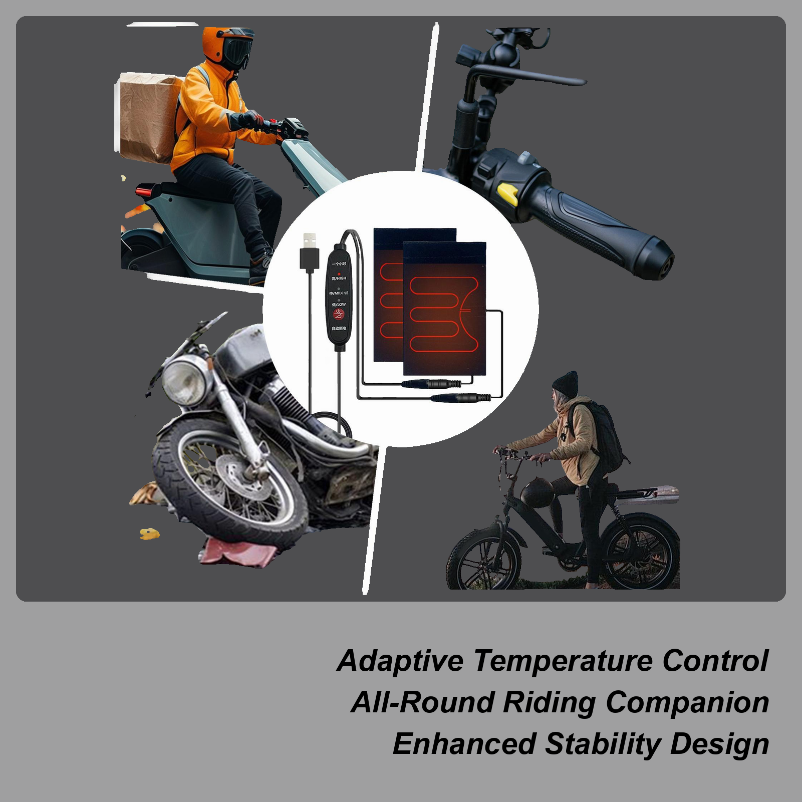Motorcycle Gear Protection Levels - Handlebar Heater 5V Heated Motorcycle Handlebar
