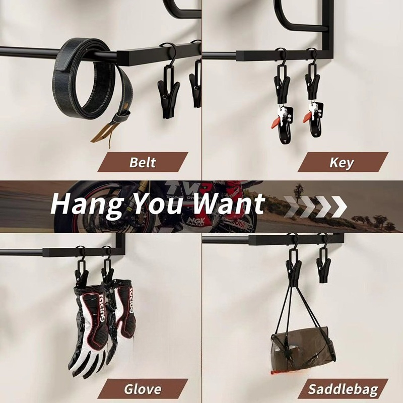 Wooden Wall Mounted Helmet Hol - Motorcycle Gear Display Rack avis et prix