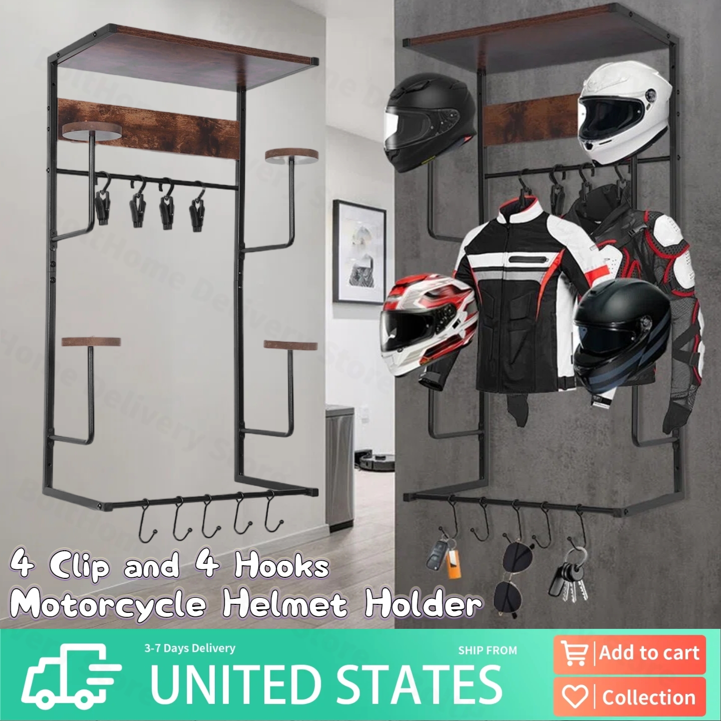 Urban Deco Motorcycle Helmet H - Motorcycle Gear Display Rack avis et prix