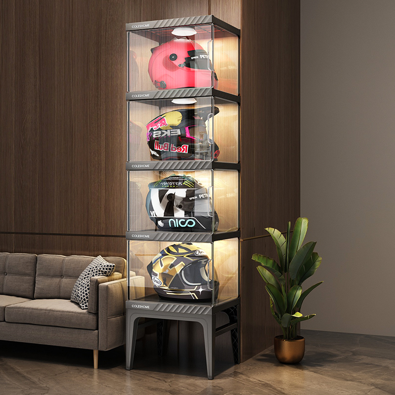 Motorcycle Helmet Storage Cabi - Motorcycle Gear Display Rack avis et prix