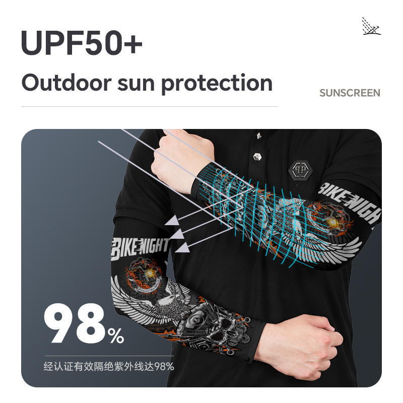 1Pair Ice Silk Arm Sleeves Men - Motorcycle Gear Sleeve avis et prix