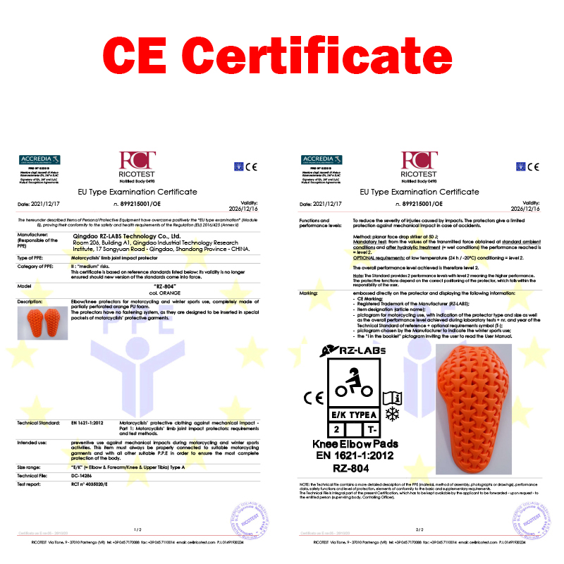 New CE Level 2 Certified Motor - Motorcycle Gear Protection Levels avis et prix