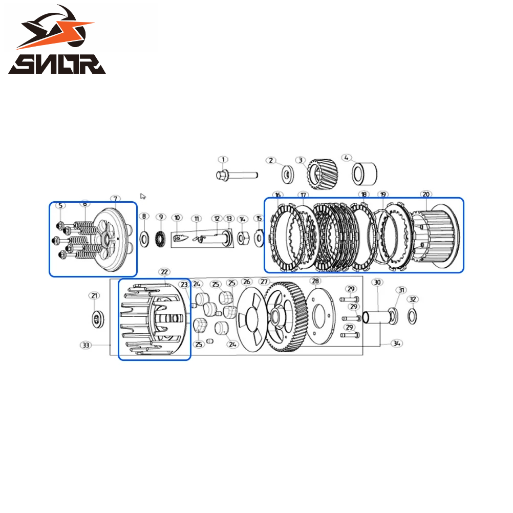 SNOR Motorcycle Clutch Hub Ass - Motorcycle Gear Sleeve avis et prix